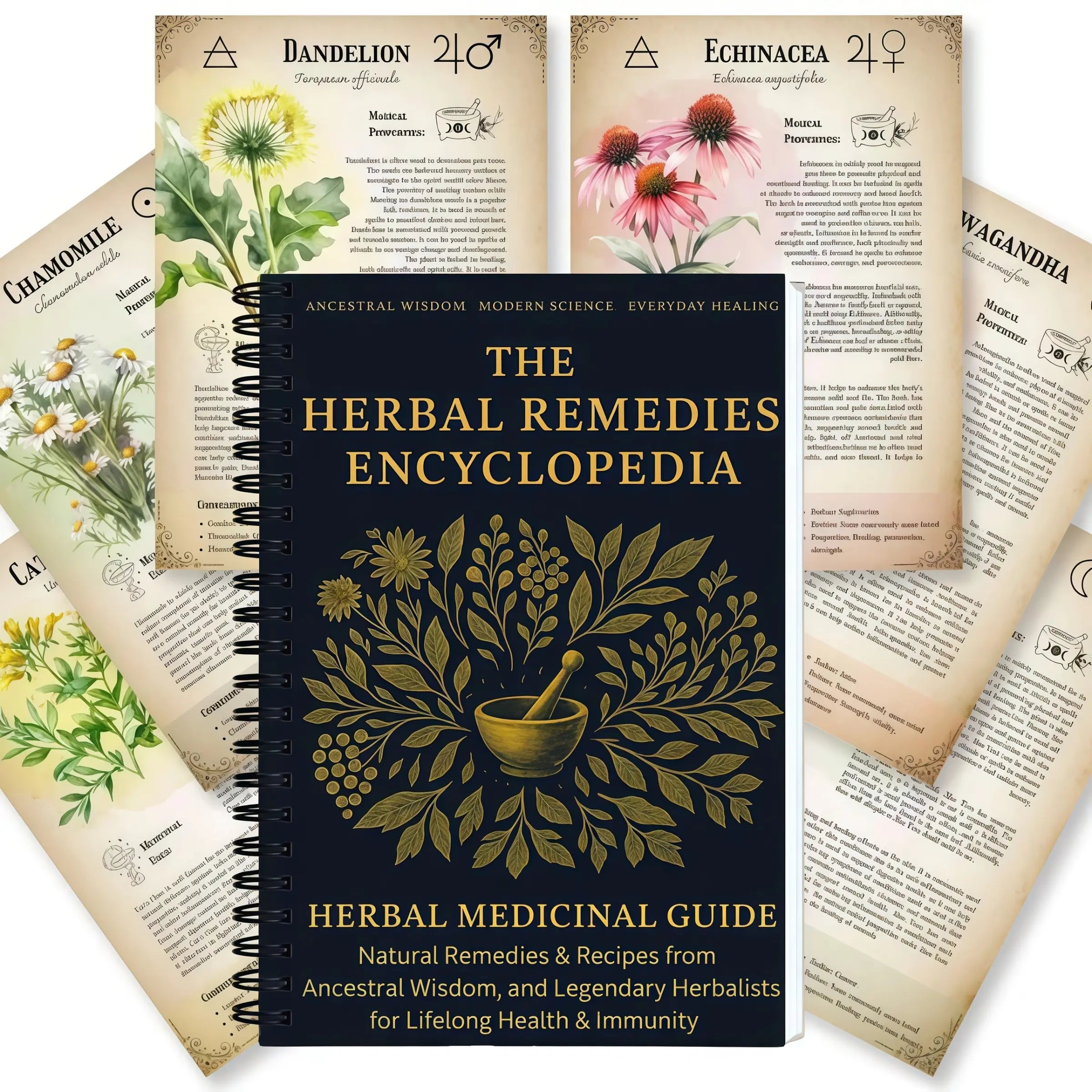 A5 Herbal Encyclopedia Notebook, Plant Introduction & Health Tips, Homeopathy, Herbal Making Guide, Herbal Remedies, Herbal Medicinal Guide, Botanical Reference Book, Comprehensive Guide