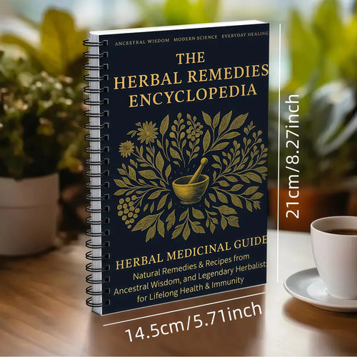 A5 Herbal Encyclopedia Notebook, Plant Introduction & Health Tips, Homeopathy, Herbal Making Guide, Herbal Remedies, Herbal Medicinal Guide, Botanical Reference Book, Comprehensive Guide