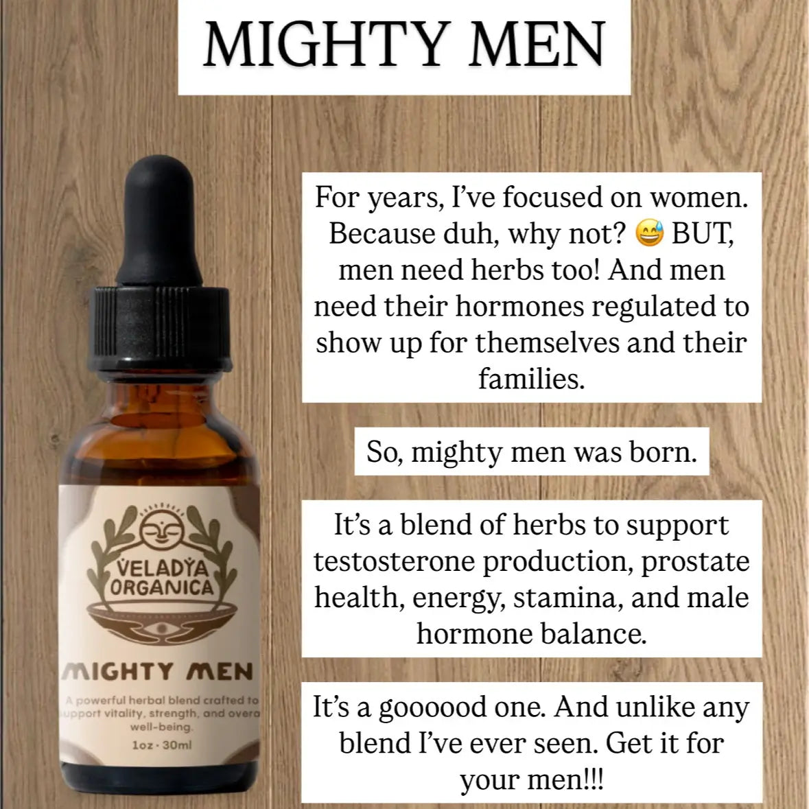 Mighty Men Herbal Extract for Men'S Hormone Balance